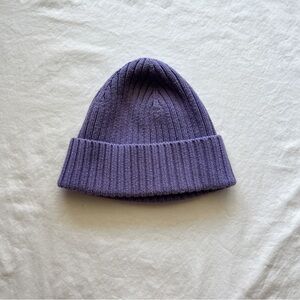 Zara Kids knit beanie in bright purple color